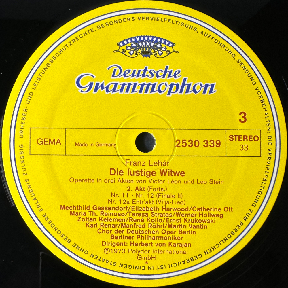 Легар - Веселая вдова 2LP (Германия 1973г.)