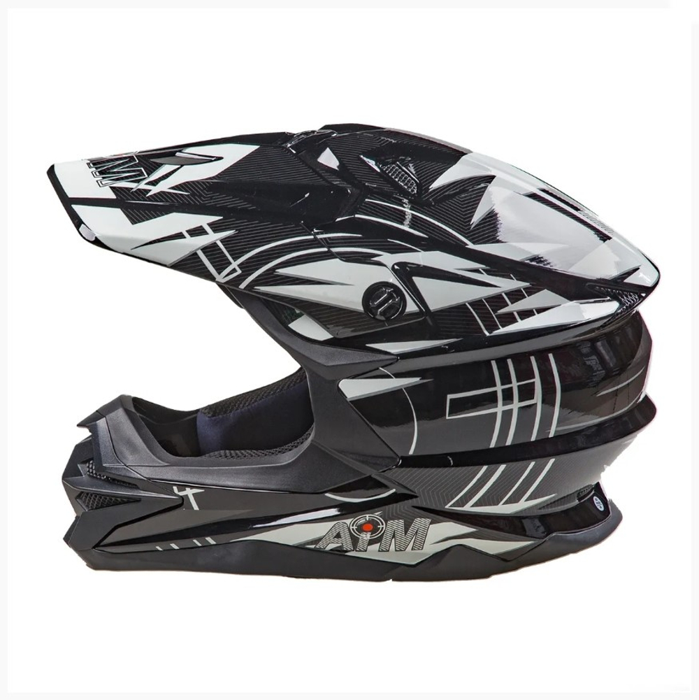 Шлем кроссовый AiM JK803S White/Black, XXL