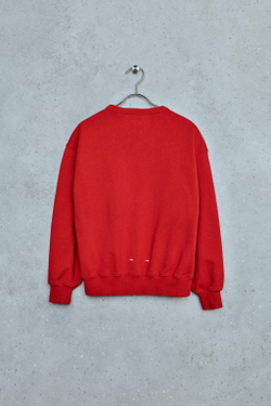 ZARA STORIESZ - ОДНОТОННАЯ ТОЛСТОВКА В РУБЧИК, НАСЫЩЕННЫЙ КРАСНЫЙ