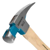 Молоток-гвоздодер, 450 г, угол 75, магнит, обрезиненная рукоятка American hickory GROSS — фото 4