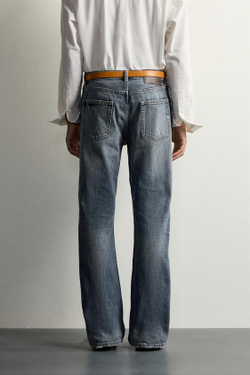 ZARA ДЖИНСЫ FLARE FIT С РАЗРЕЗАМИ, ВЫЦВЕТШИЙ СИНИЙ