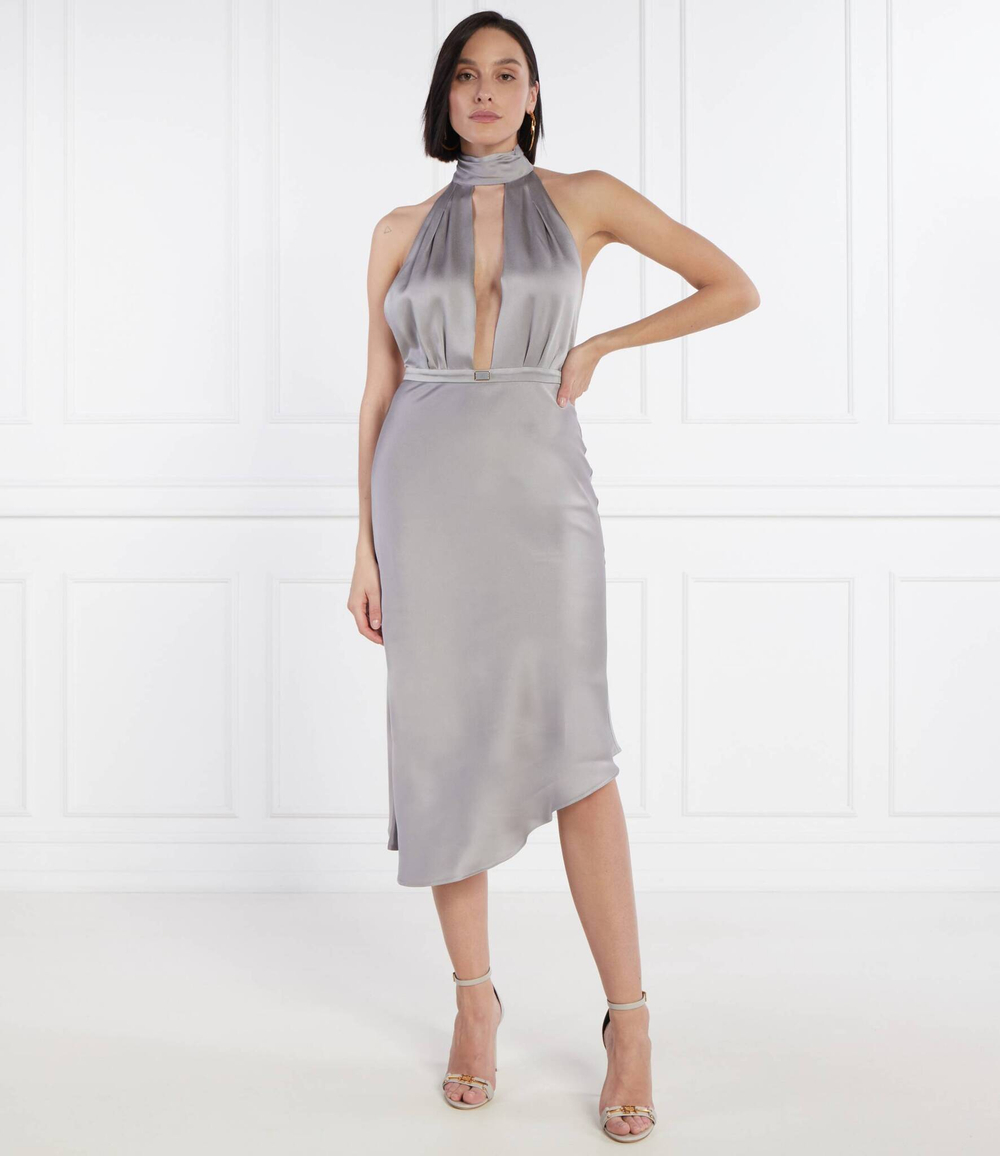 Сатиновое платье Elisabetta Franchi - серый(AB58042E2)