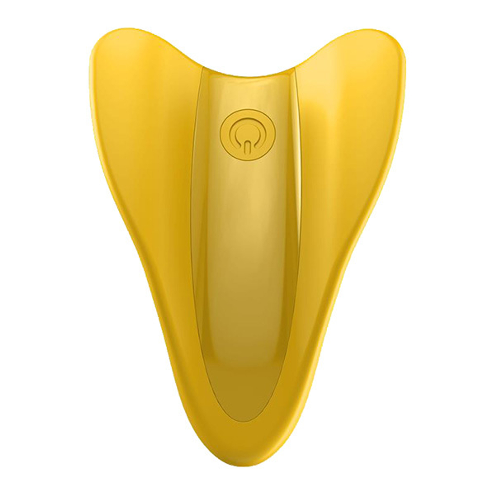 Желтый унисекс вибратор на палец Satisfyer High Fly