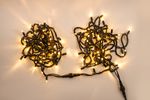 Светодиодная Нить 10 м, тёплый белый без мерцания, 100 LED, чёрный провод ПВХ, IP65, 220 В, ALEDUS Фото 1
