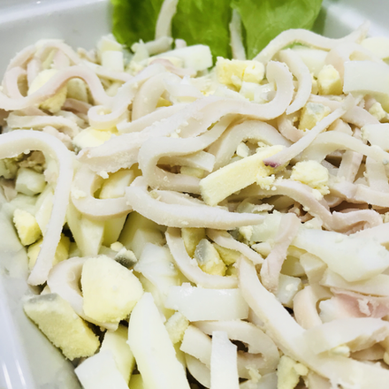 Кальмары с яйцом