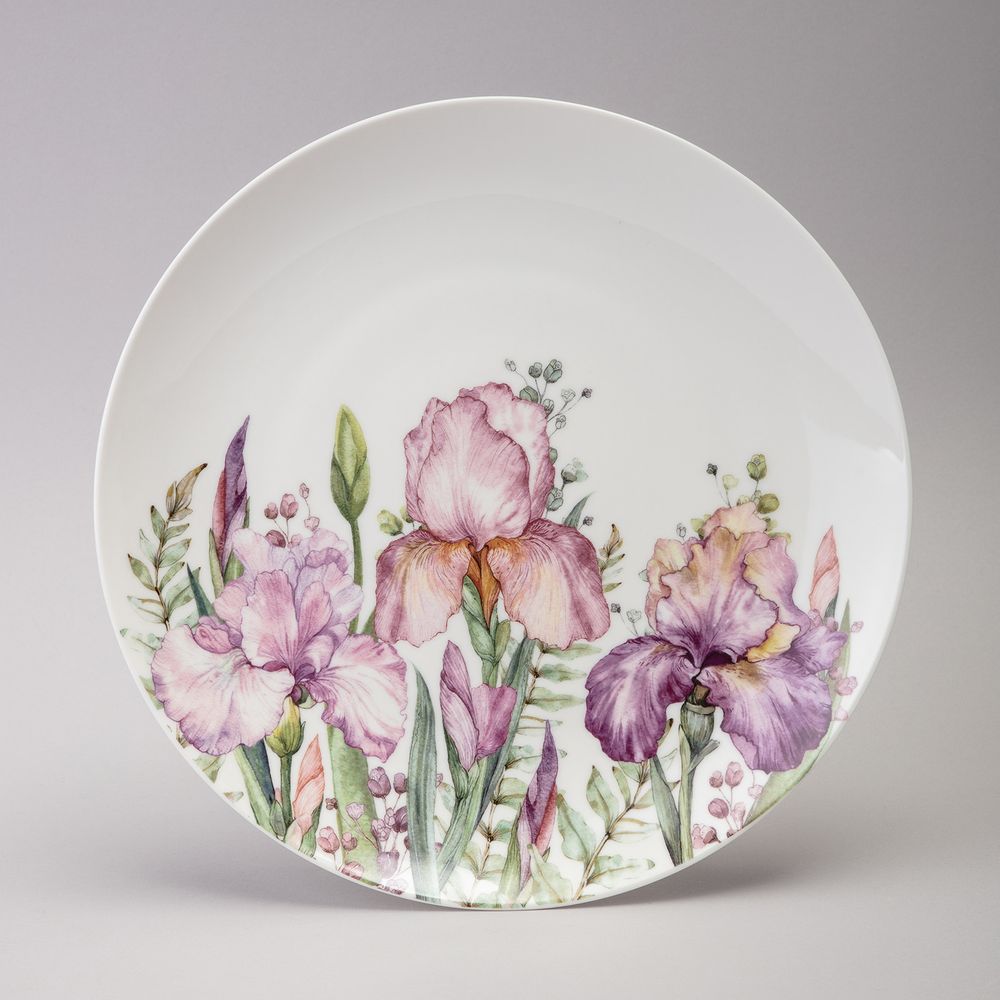 НАБОР ТАРЕЛОК ОБЕДЕННЫХ LEFARD "IRISES" 2 ШТ. 25,5*2,5 СМ (КОР=12НАБ.)