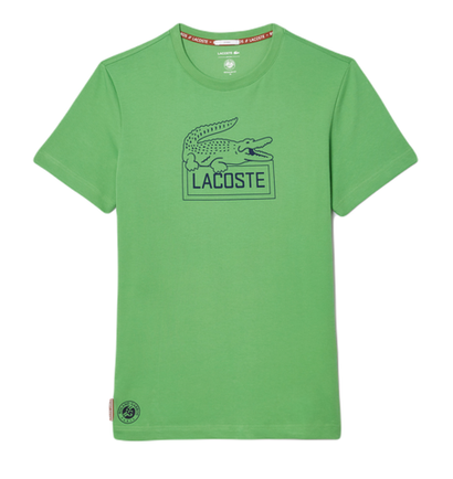 Теннисная футболка Lacoste Ultra-Dry Sport Roland Garros Edition - green