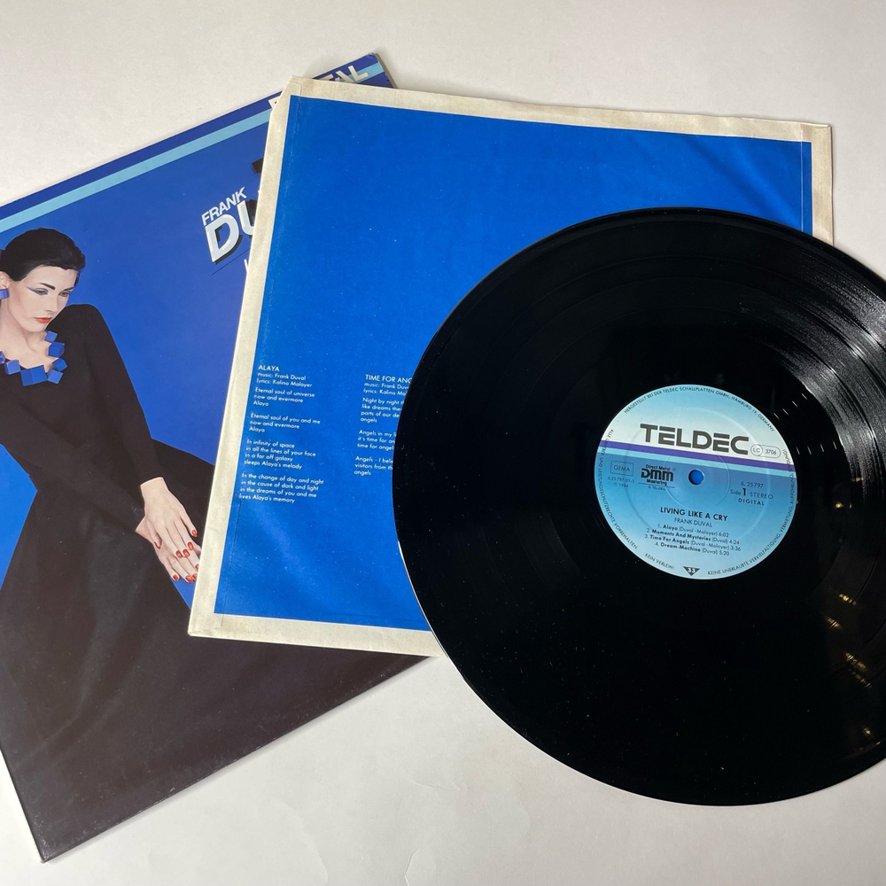 Винтажная виниловая пластинка LP Frank Duval Living Like A Cry (Германия 1984)