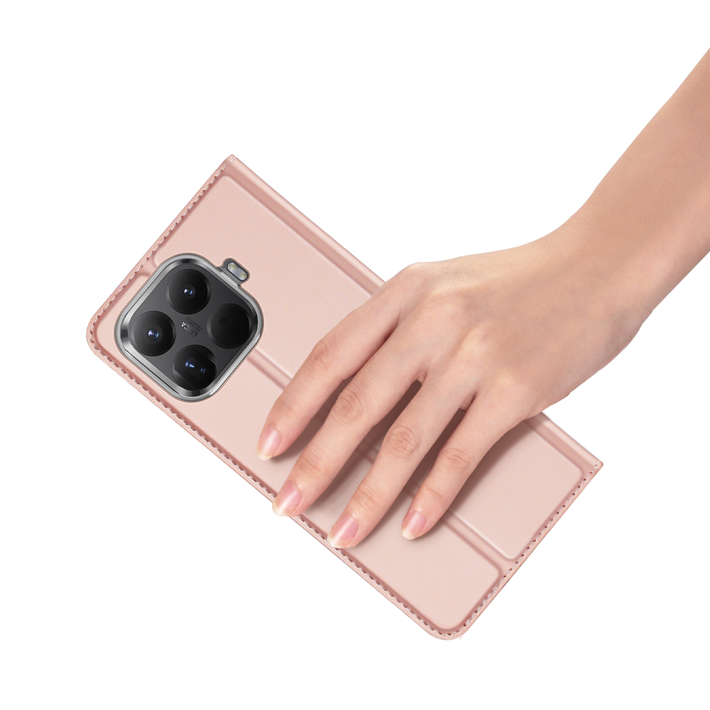 Чехол книжка розового цвета для смартфона Xiaomi 17T, серия Skin Pro Series от Dux Ducis