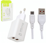 Зарядное устройство DENMEN DC02 2.1A 2xUSB White
