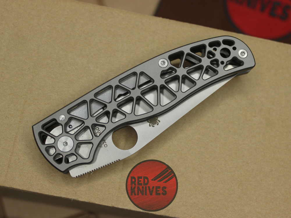 Нож Spyderco Edgerati - сатин клинок, рукоять светлый алюминий