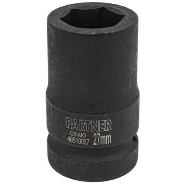 Головка ударная глубокая 27мм (6гр),1'' Partner PA-48510027