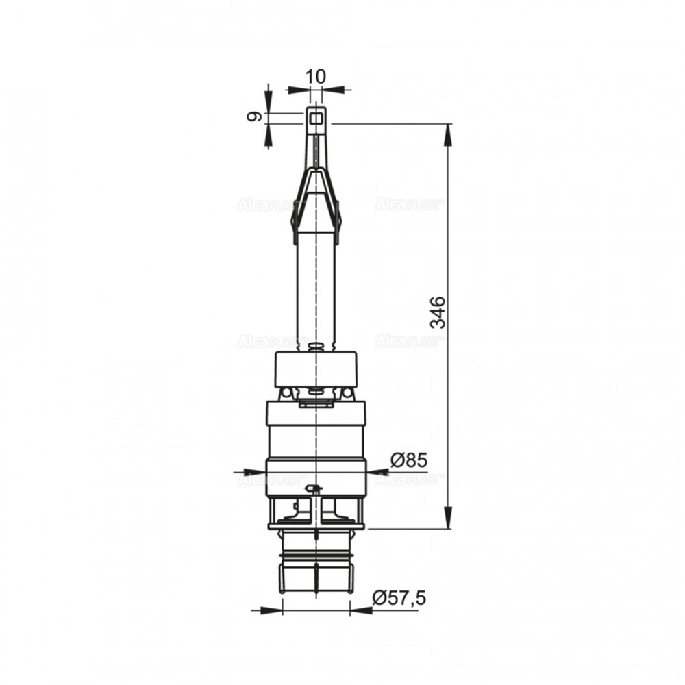 A06 Сливной механизм для инсталляции [Alcaplast]