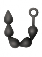 Анальная цепочка Black Edition Anal Shuttle Super Beads (Цвет: черный)