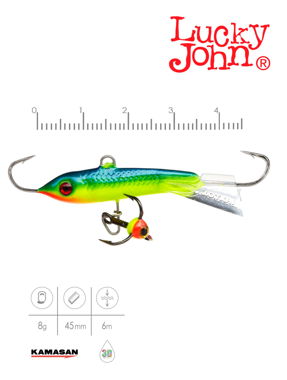 Балансир Lucky John CLASSIC 4.5 с тр. 50мм/29 блистер