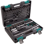 Набор инструментов, 1/2", 1/4", CrV, 82 предм.// STELS 14105