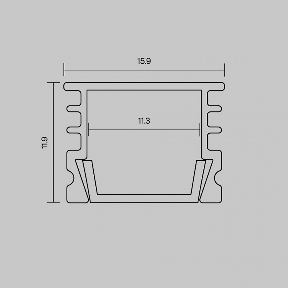 Короб накладной Maytoni Led Strip Накладной профиль 631012