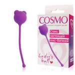 Фиолетовый вагинальный шарик с ушками Cosmo (Цвет: фиолетовый)