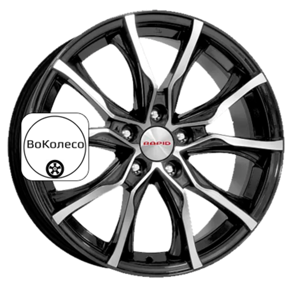 7,5x17/5x115 ET44 D70,2 Твист (КС697М) Алмаз черный K&K