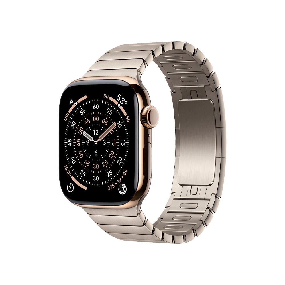 Умные часы Apple Watch Series 11 GPS + Cellular, 46mm, Gold Titanium Case with Natural Link Bracelet
