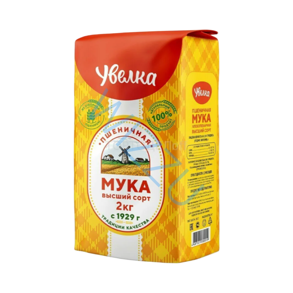 Мука Увелка пшеничная в/с 2кг