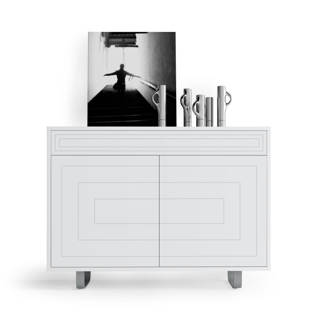 Узкая тумба Nora 3001.2 Blanco mate Disemobel