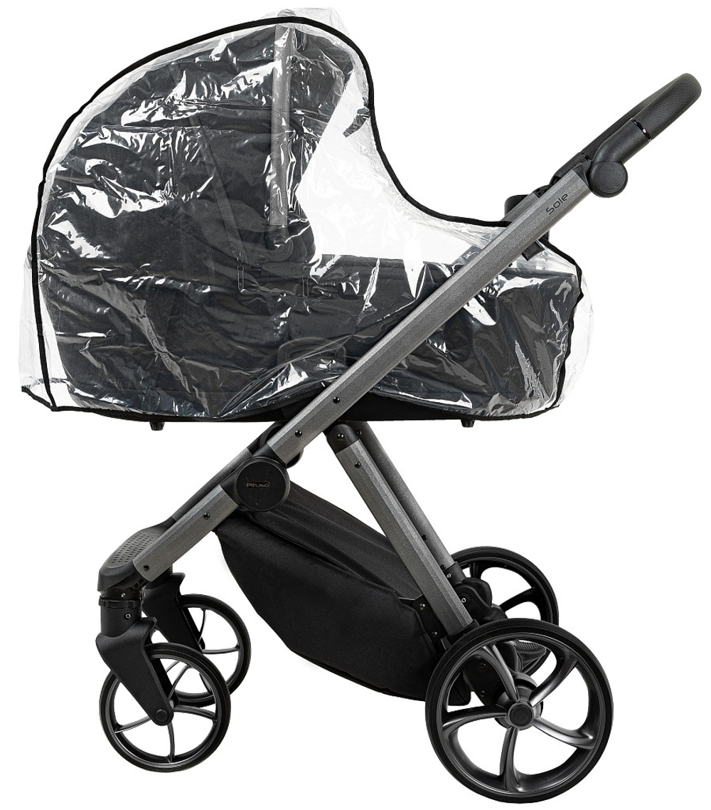 Детская коляска Pituso Sole 3 в 1 с автокреслом Santiso Pro Black PMPT/023 Black