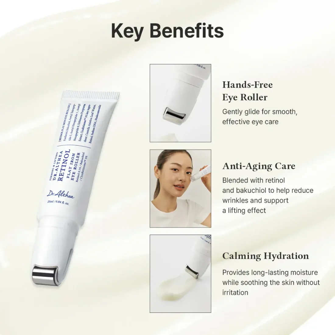 Dr.Althea | Крем-роллер для кожи вокруг глаз с ретинолом Retinol Flat Iron | 15 мл