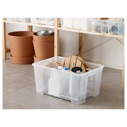 Контейнер IKEA SAMLA (САМЛА), Прозрачный, 56x39x28 см, 45 л