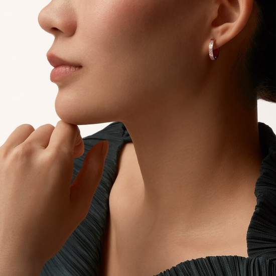 Серьги Cartier LOVE multiwear half-paved в розовом золоте