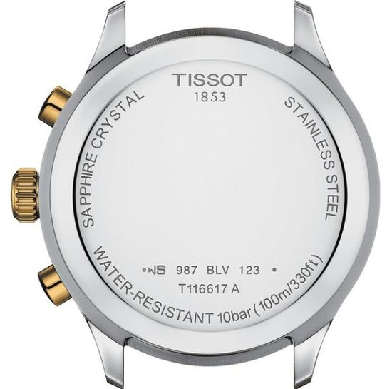 Мужские швейцарские часы Tissot T116.617.22.021.00 с хронографом задняя крышка
