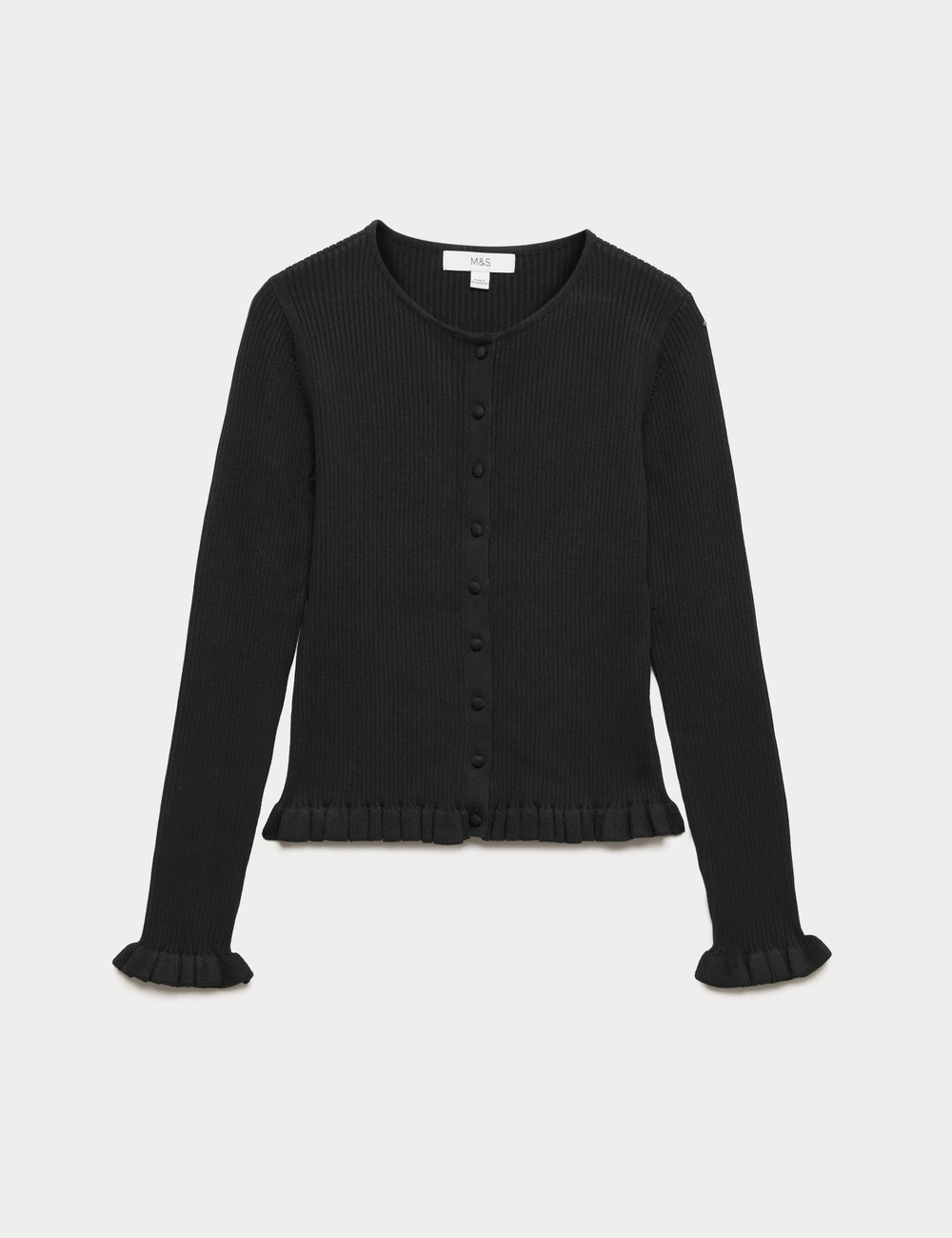 Кардиган в рубчик, приталенный крой - Marks & Spencer