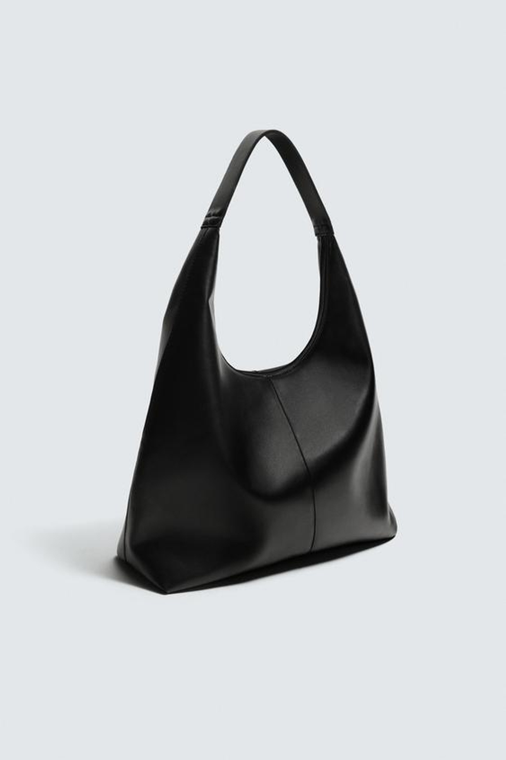 ZARA ОДНОТОННАЯ СУМКА-ШОПЕР, ЧЕРНЫЙ