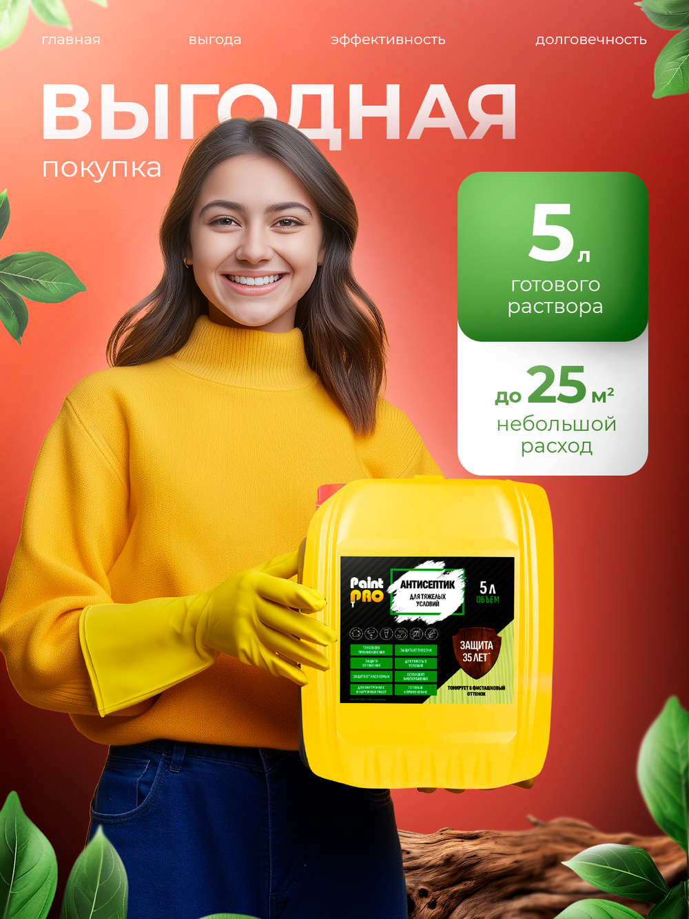 Антисептик для тяжелых условий PaintPRO 5л