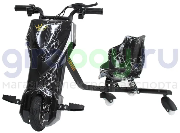 Электро Дрифт-карт IKINGI Drift Cart P2 250W (36V/4.4Ah) - Чёрная молния фото №1