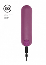 Фиолетовая перезаряжаемая вибропуля 7 Speed Rechargeable Bullet - 7,7 см. (Цвет: фиолетовый)