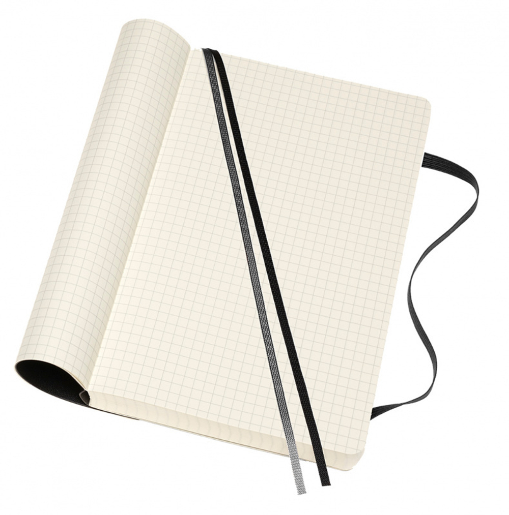 Блокнот Moleskine Classic Soft Expended (QP617EXP) 13х21см 400стр. в клетку, мягкая обложка, черный