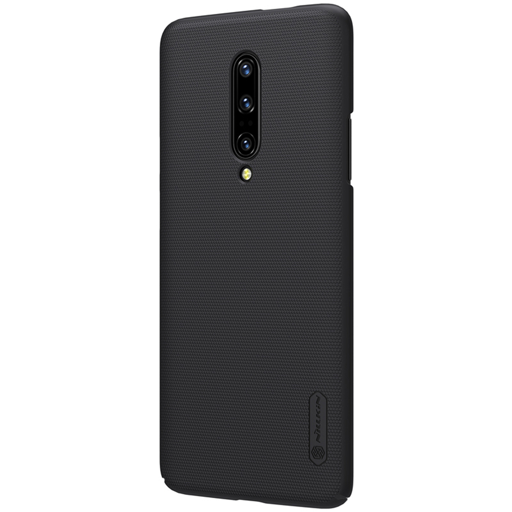 Тонкий жесткий чехол черного цвета от Nillkin для OnePlus 7 Pro, серия Super Frosted Shield