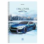 Тетрадь А4, 80 л., BRAUBERG, гребень, клетка, обложка картон, Discover, 404050, 4шт