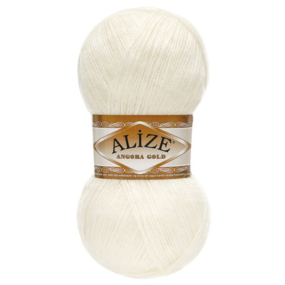 Пряжа Alize (Ализе) Angora Gold / уп.5 мот. по 100 г, 550м, 450 жемчужный A