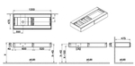 Тумба с раковиной VitrA Origin 120 см L 65679, черный дуб