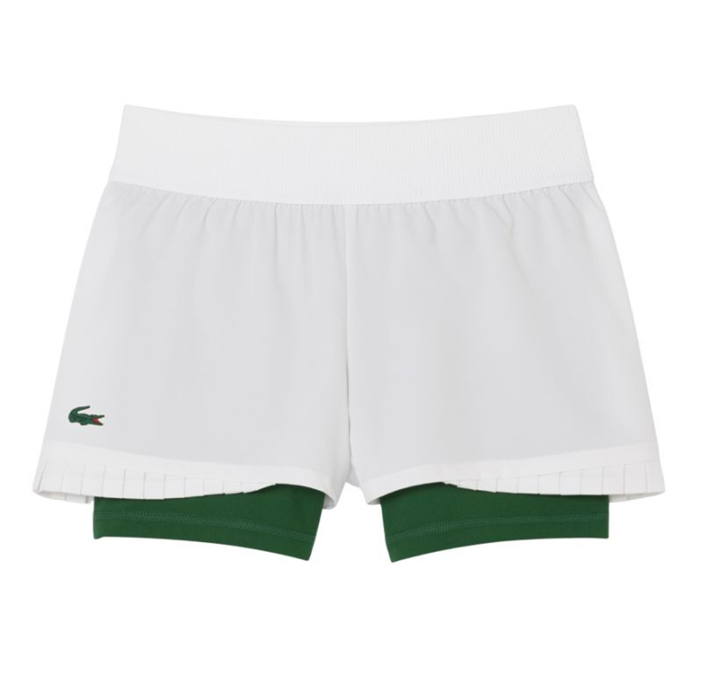 Женские Шорты теннисные Lacoste Ultra Dry Lined Tennis - белый