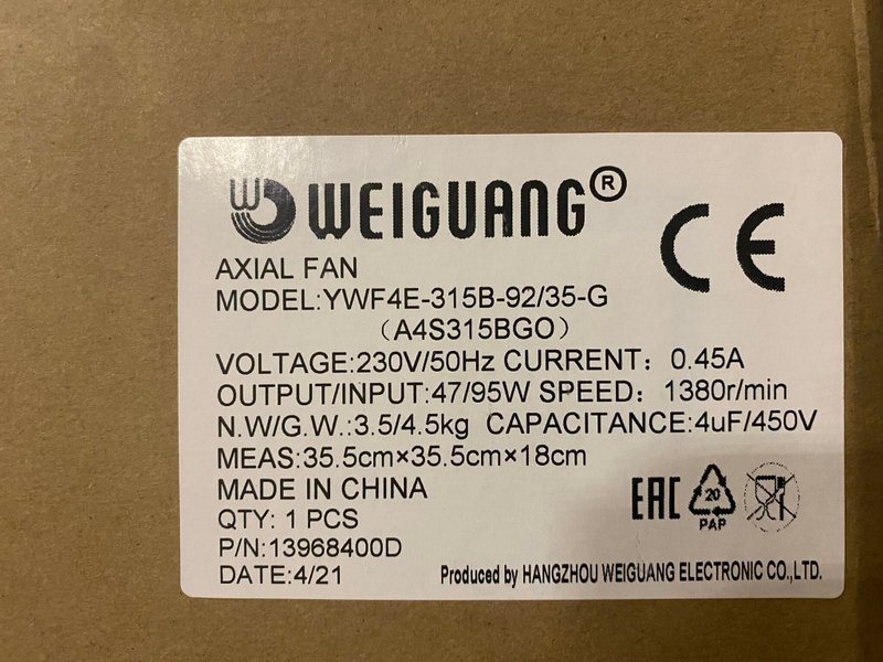 YWF-4E-315-B-92/35-G