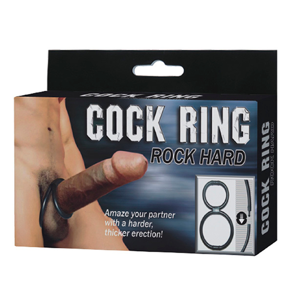 Черное двойное эрекционное кольцо 5см и 7см Baile Cock Ring BI-026014