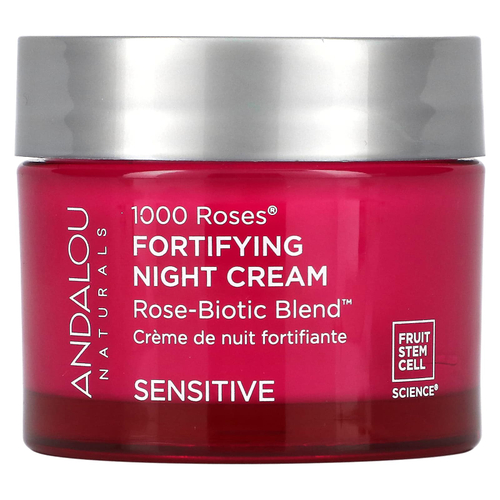 Andalou Naturals, 1000 Roses, укрепляющий ночной крем, для чувствительной кожи, 50 г (1,7 унции)
