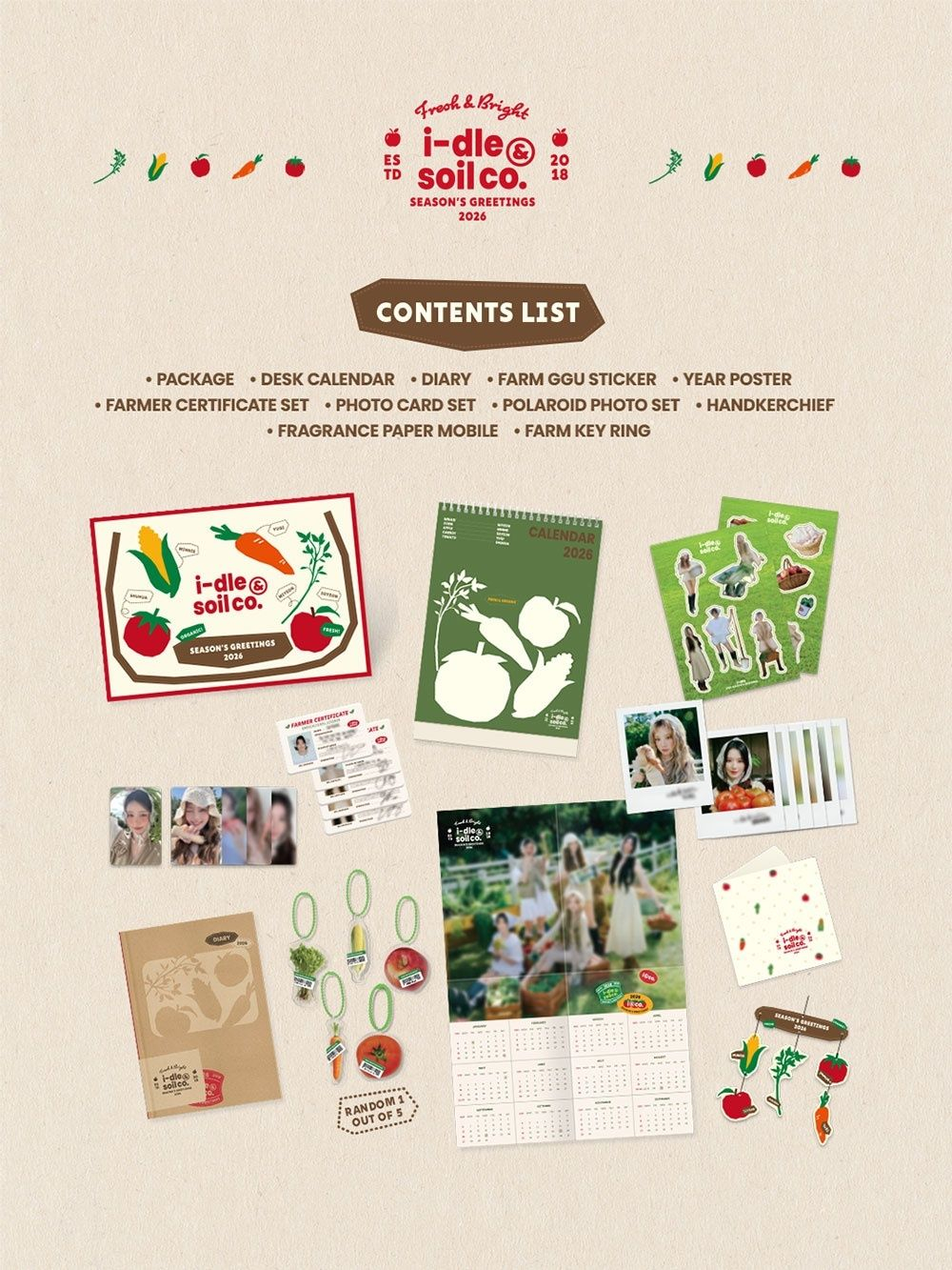 товары i-dle - i-dle & Soil Co. 2026 Season's Greetings