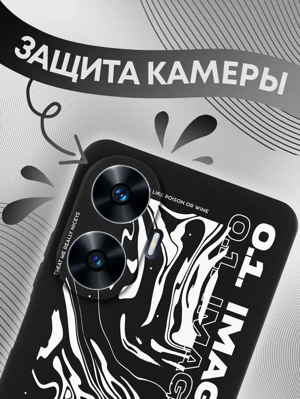 Чехол на Realme C55 с принтом