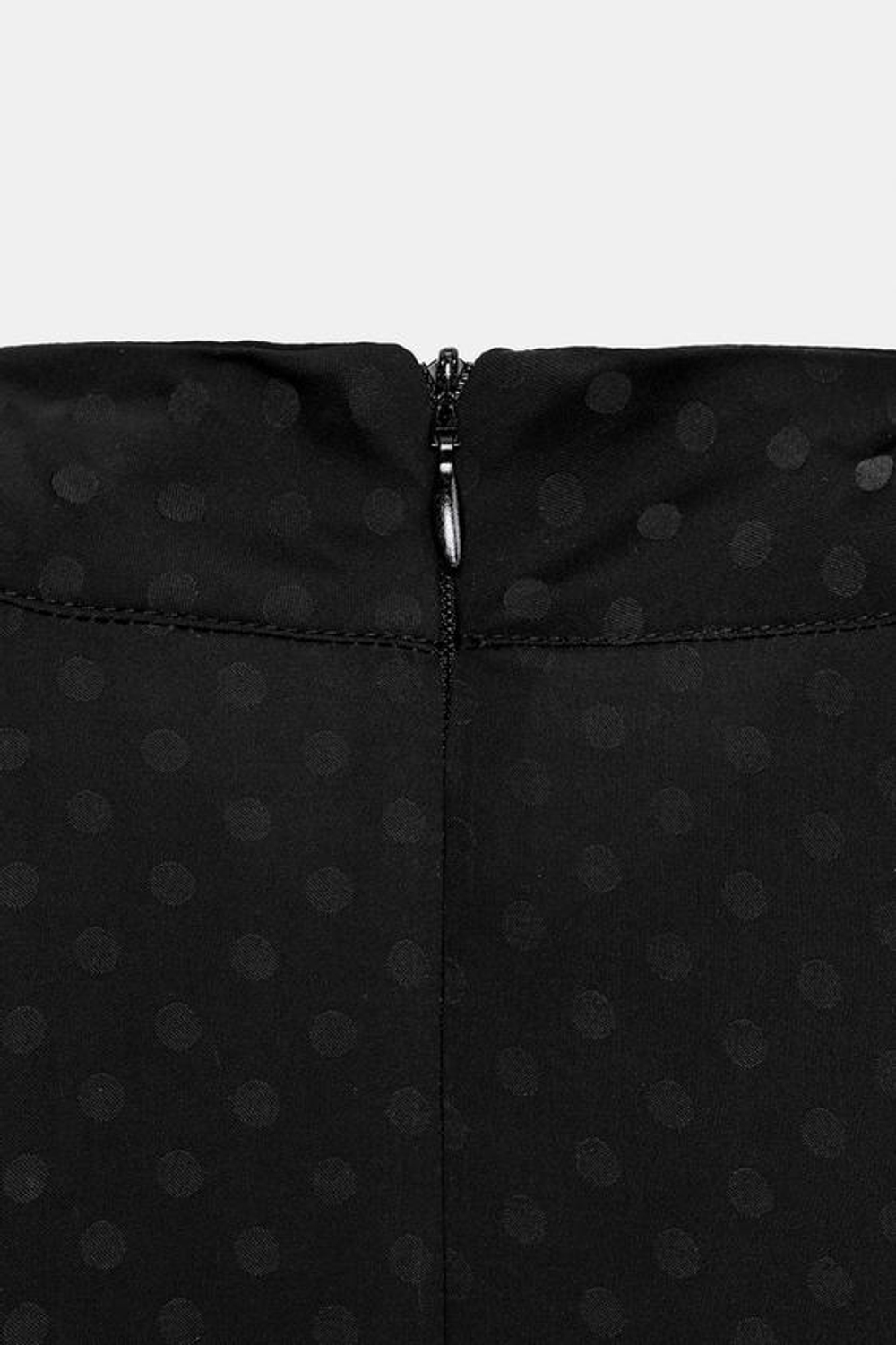ZARA ДЛИННОЕ ПЛАТЬЕ В ГОРОШЕК, ЧЕРНЫЙ
