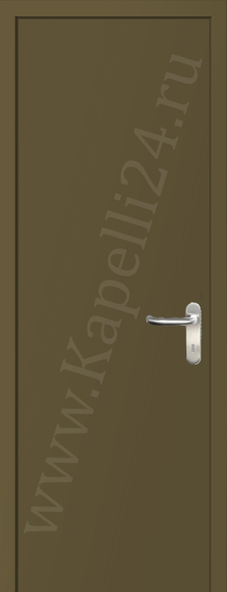 Дверь влагостойкая пластиковая KAPELLI multicolor ДГ RAL 7008 Серое хаки + коробка