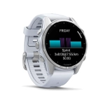 Умные часы Garmin Fenix 8, 43mm, Amoled Silver with Whitestone Silicone Band (010-02903-00)